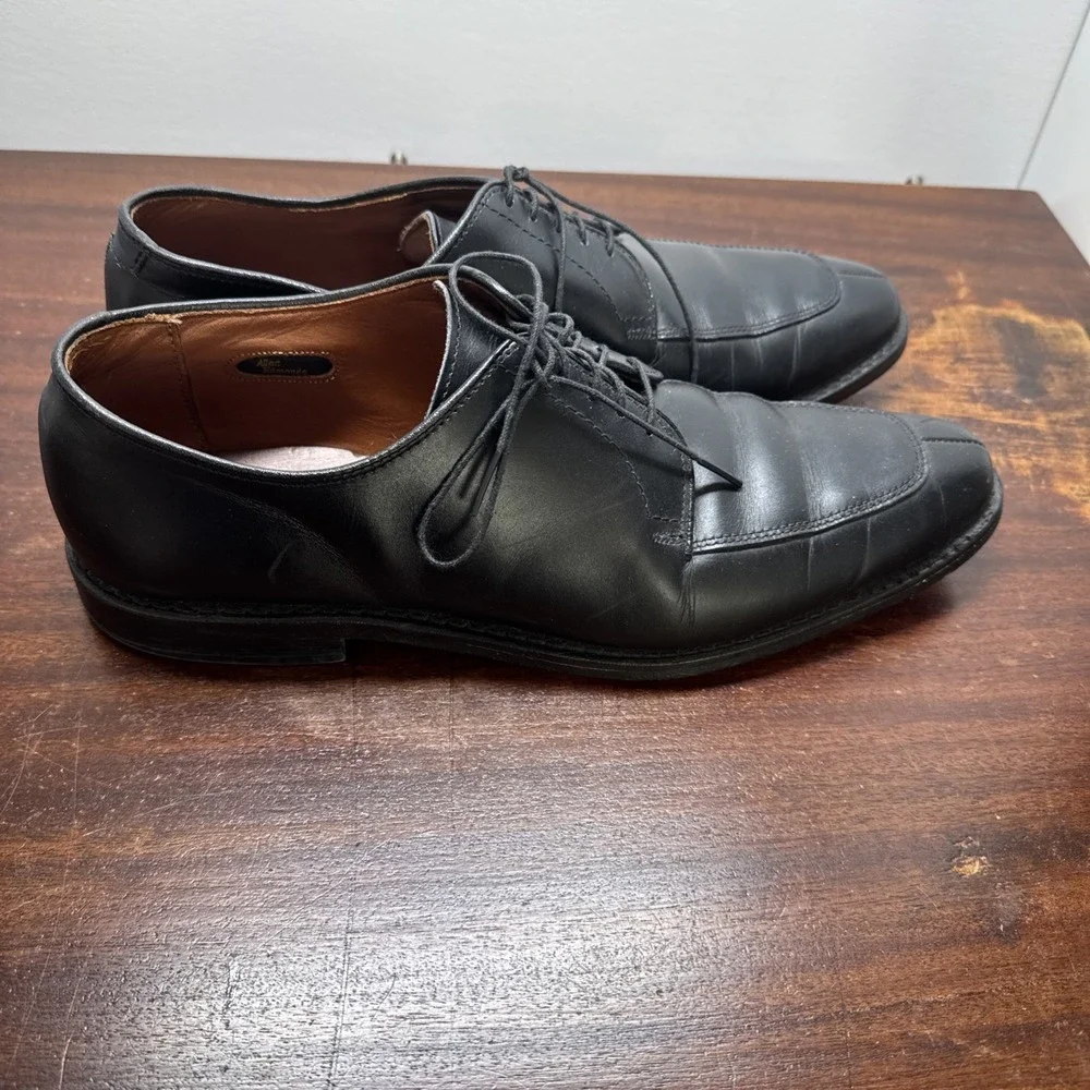 Allen Edmunds Delray Black Split Toe Oxford Dress Shoes Leather Size 10B (1208)